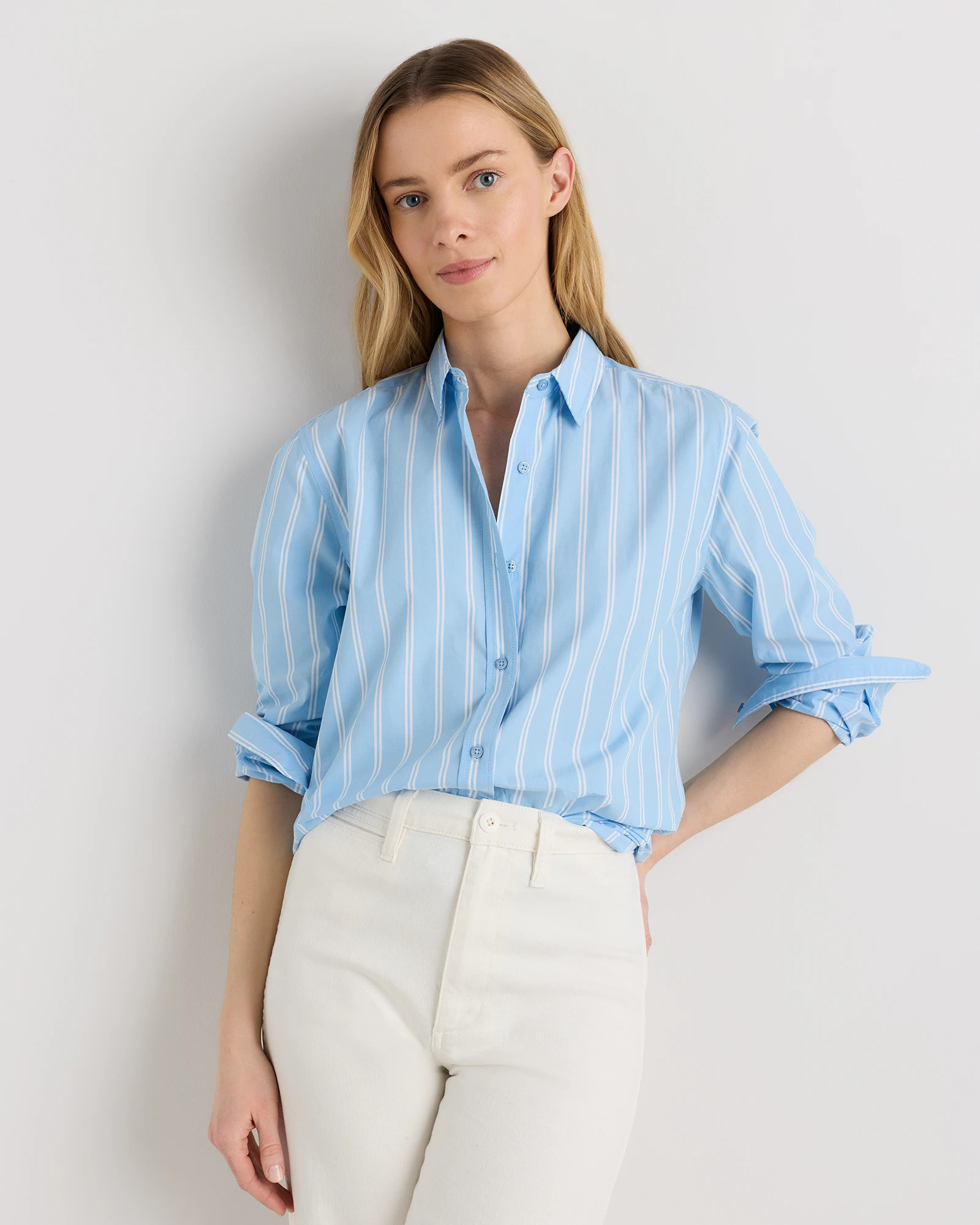 100% Organic Cotton Poplin Long Sleeve Shirt | Quince