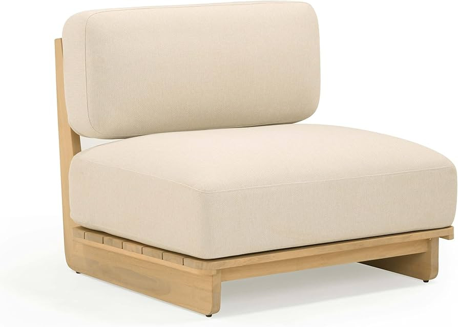 Tov Furniture Reavan Cream Outdoor Lounge Chair | Amazon (US)