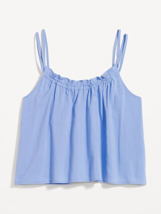 Ruffle-Trimmed Double-Strap Cami Pajama Top for Women | Old Navy (US)