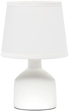 Simple Designs LT2080-OFF Mini Bocksbeutal Ceramic Table Lamp, Off White | Amazon (US)