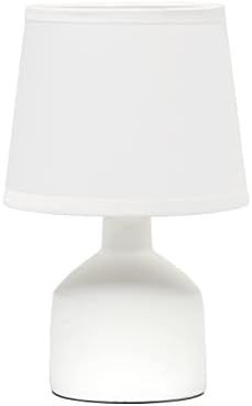 Simple Designs LT2080-OFF Mini Bocksbeutal Ceramic Table Lamp, Off White | Amazon (US)