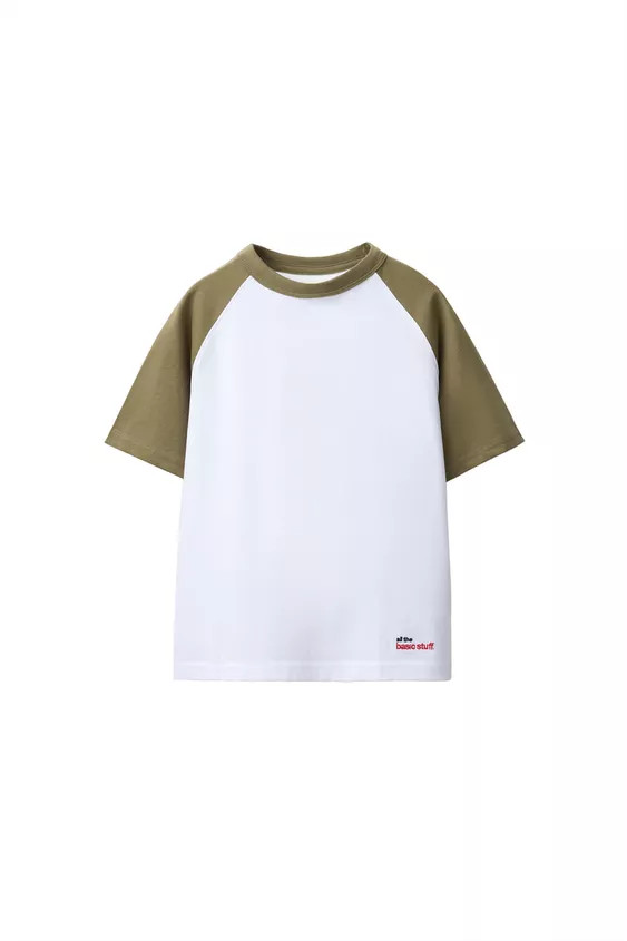 EMBROIDERED TEXT RAGLAN SLEEVE T-SHIRT | Zara Canada