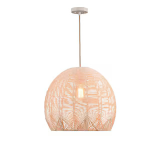 Manor Brook Verona 1-Light Rattan Pendant MB100537 | The Home Depot