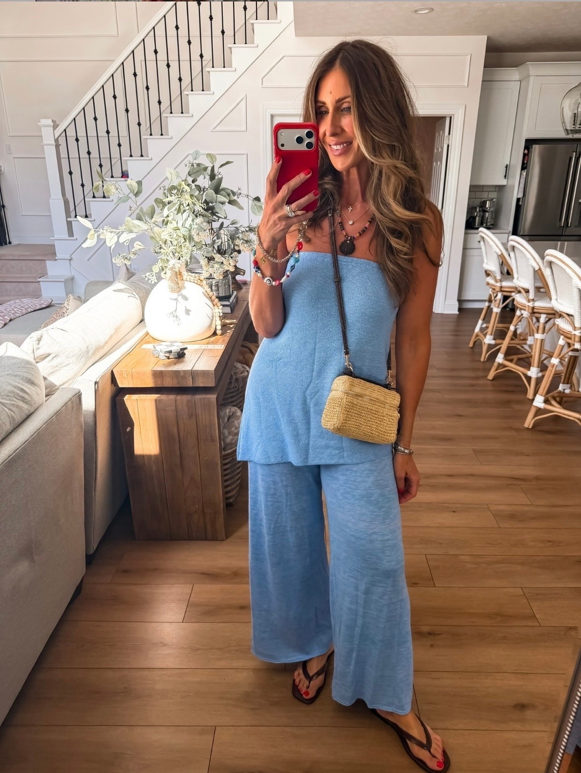 Summer ready and cozy in this soft blue lounge set. The relaxed fit makes it perfect for running errands, lounging at home, or catching up with friends over coffee. Loving how easy it is to style with my favorite straw crossbody.

summer lounge set, casual outfit, easy summer outfit, cozy style, relaxed fit, everyday style, coffee date outfit, straw crossbody bag, effortless outfit, TheMomInStyle

#LTKootd #LTKTravel #LTKSeasonal