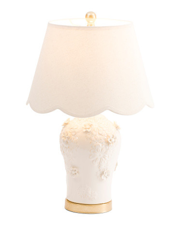 23in 3d Floral Scalloped Shade Table Lamp | TJ Maxx