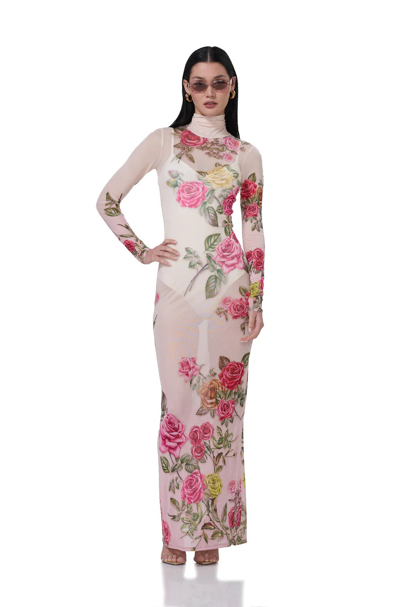 Rowan Dress - Falling Roses | ShopAFRM