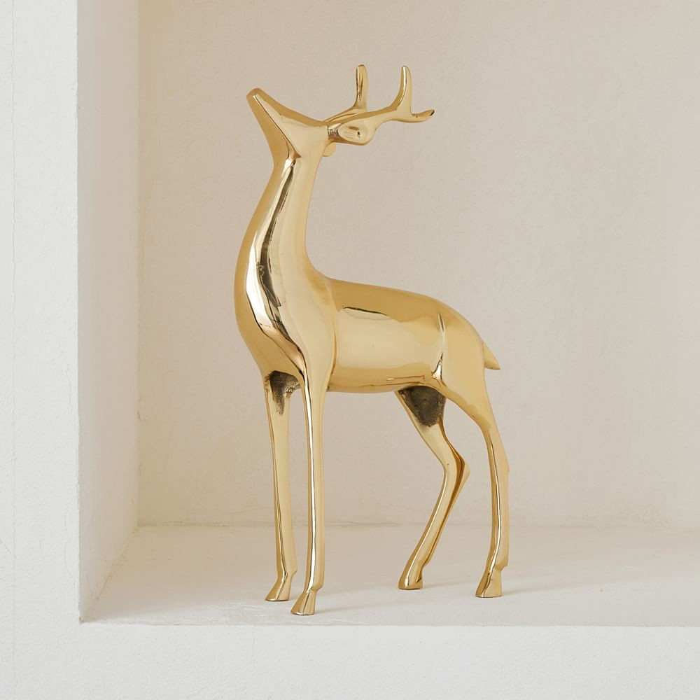Metal Reindeer Objects - Brass | West Elm (US)