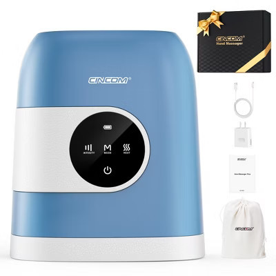 CINCOM Rechargeable Hand Massager with Heat and Compression, for Arthritis and Carpal Tunnel with Touch Screen, Gifts for Women&Men&Elderly (blue) | Target