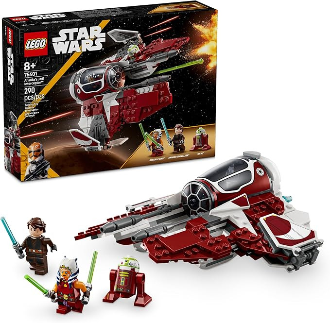 LEGO Star Wars: The Clone Wars Ahsoka's Jedi Interceptor Spaceship Building Toy - Kids Star Wars ... | Amazon (US)