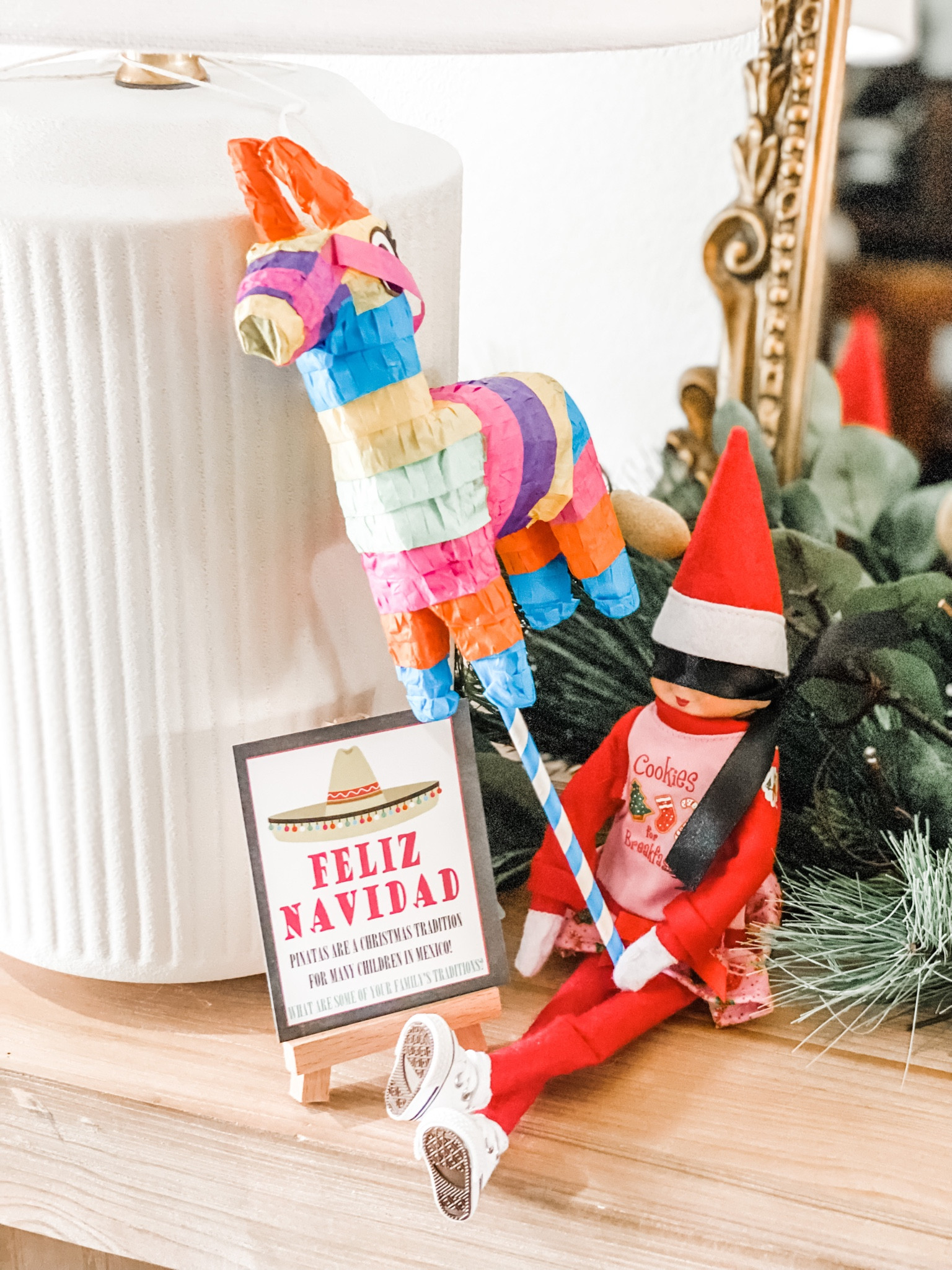 Elf on the Shelf Dsy 3!  Feliz Navidad with a cute mini piñata! 

#LTKkids #LTKHoliday #LTKhome