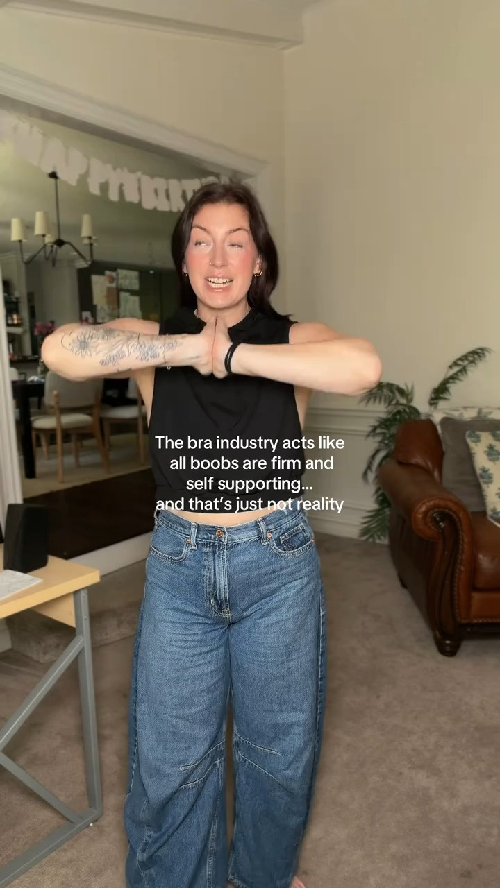 If you have soft tissue, loose skin, bottom heavy boobs, or volume loss at the top, you already know bras fit WAY differently on natural chests than they do on implants or firmer tissue. That’s why so many molded bras gap, wrinkle, or make you spill out the second you move. The InBarely bra is one of the few bras that actually works WITH softer tissue instead of fighting against it. It gives support and shaping without forcing your chest into a stiff pre molded shape. No awkward floating cups, no major gapping, just comfortable support that actually fits natural boobs realistically.

Honestly one of the best bras I’ve found for soft tissue girls 👏

#SoftTissue #InBarely #LargeBust #FullCoverageBra #BraTok 

 #LTKdayinmylife #LTKgrwm #LTKmomlife