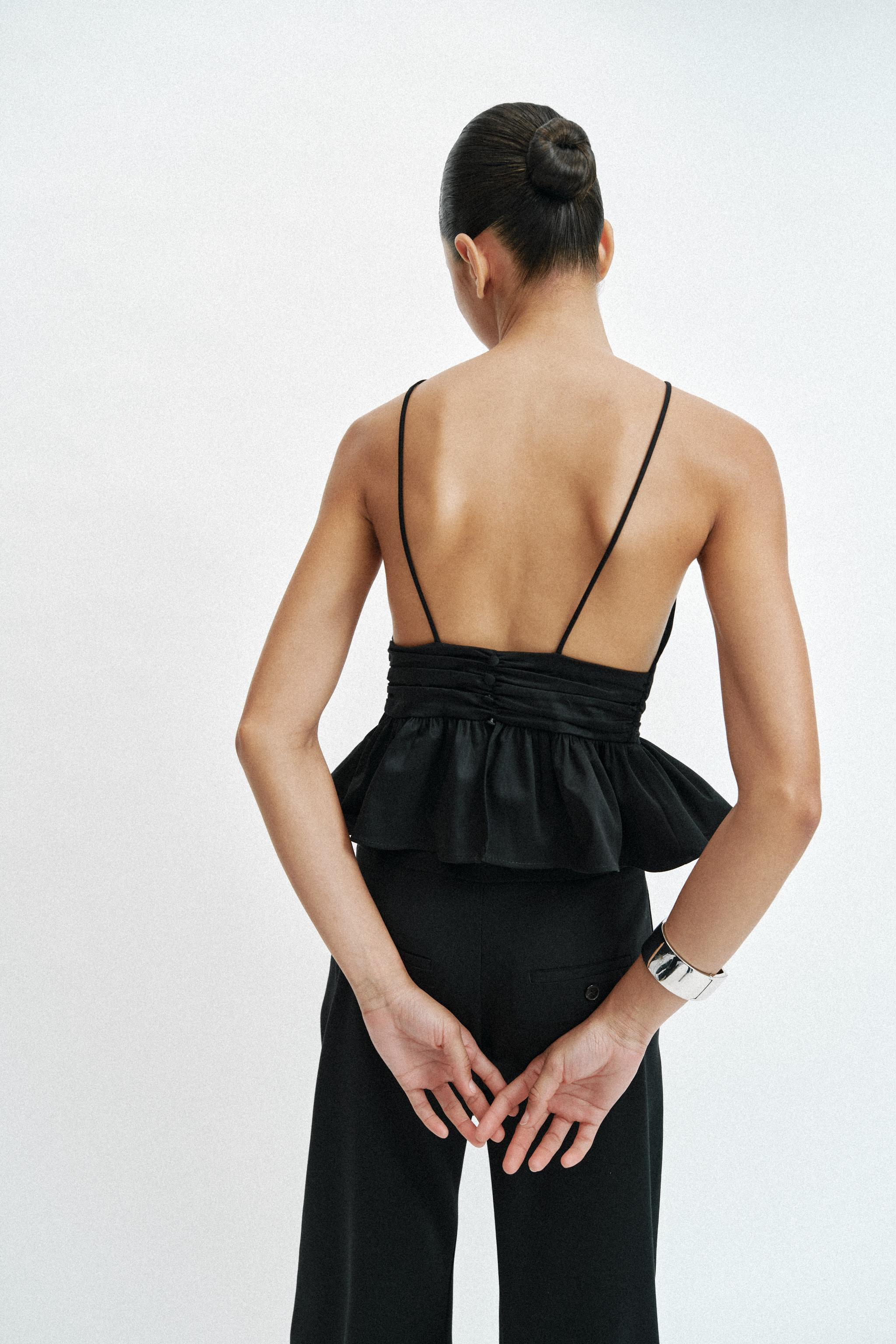 PEPLUM HALTER TOP | Zara US