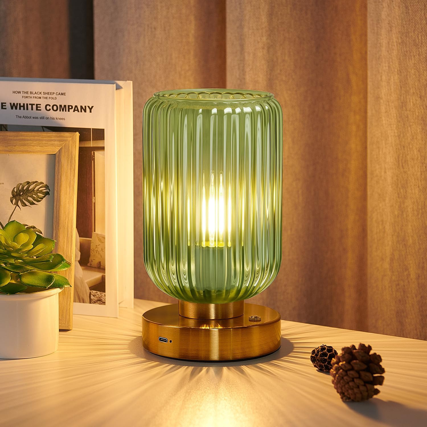 LightRound Cordless Table Lamp for Bedroom, 7500mAh Rechargeable Battery Operated Lamp, Modern To... | Amazon (US)