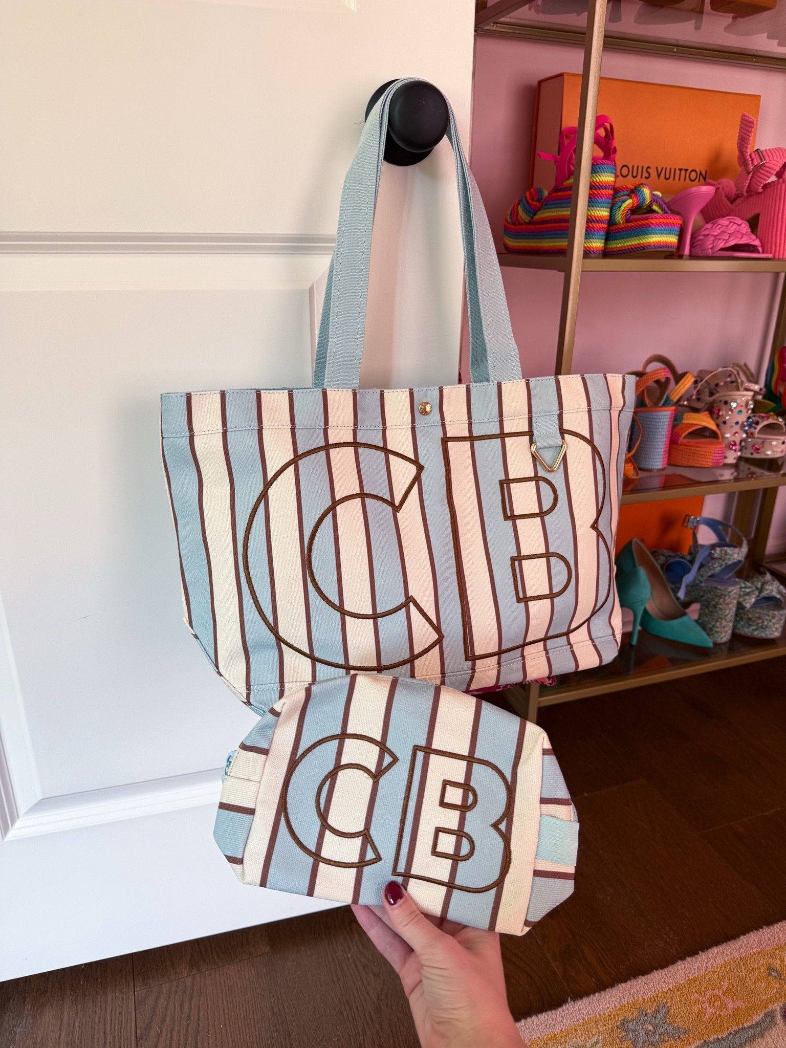 Size medium in the striped custom alpha tote

#LTKBaby #LTKKids #LTKmomlife