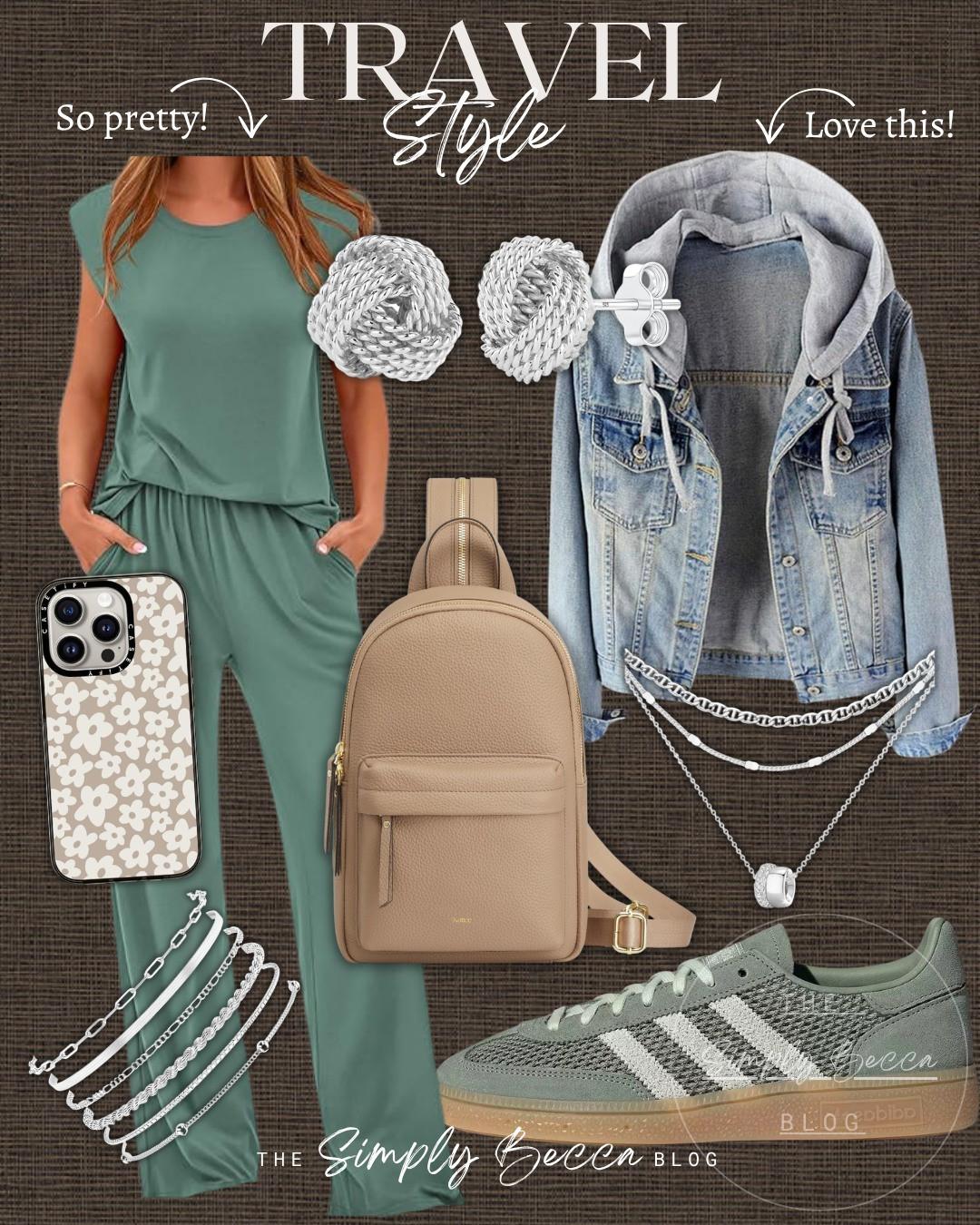 These sets look oh so comfy and great for travel too! ✈️

@amazon @dicks #adidas #ltkwomens #ltkfinds #amazonfashion #twopieceset #green #iphonecase #layerednecklace #knotearrings 

 #LTKootd #LTKmomlife #LTKTravel