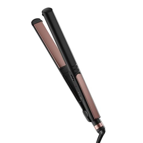 INFINITI PRO CONAIR Rose Gold Ceramic Flat Iron Hair Straightener, 1-Inch Flat Iron with Extra-Long Plates, including a Floating Plate, Advanced Heat Technology, Black | Amazon (US)