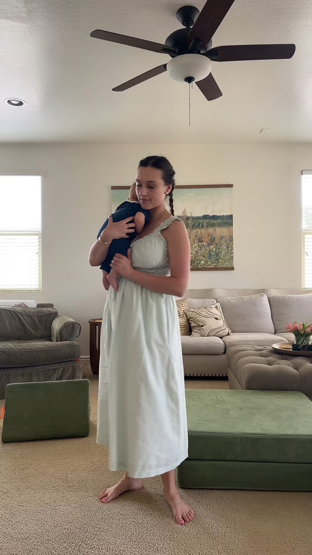 Sweetest church dress! Love the thicker straps to cover by nursing bra straps! 🍬

#LTKSummerEdit #LTKSeasonal