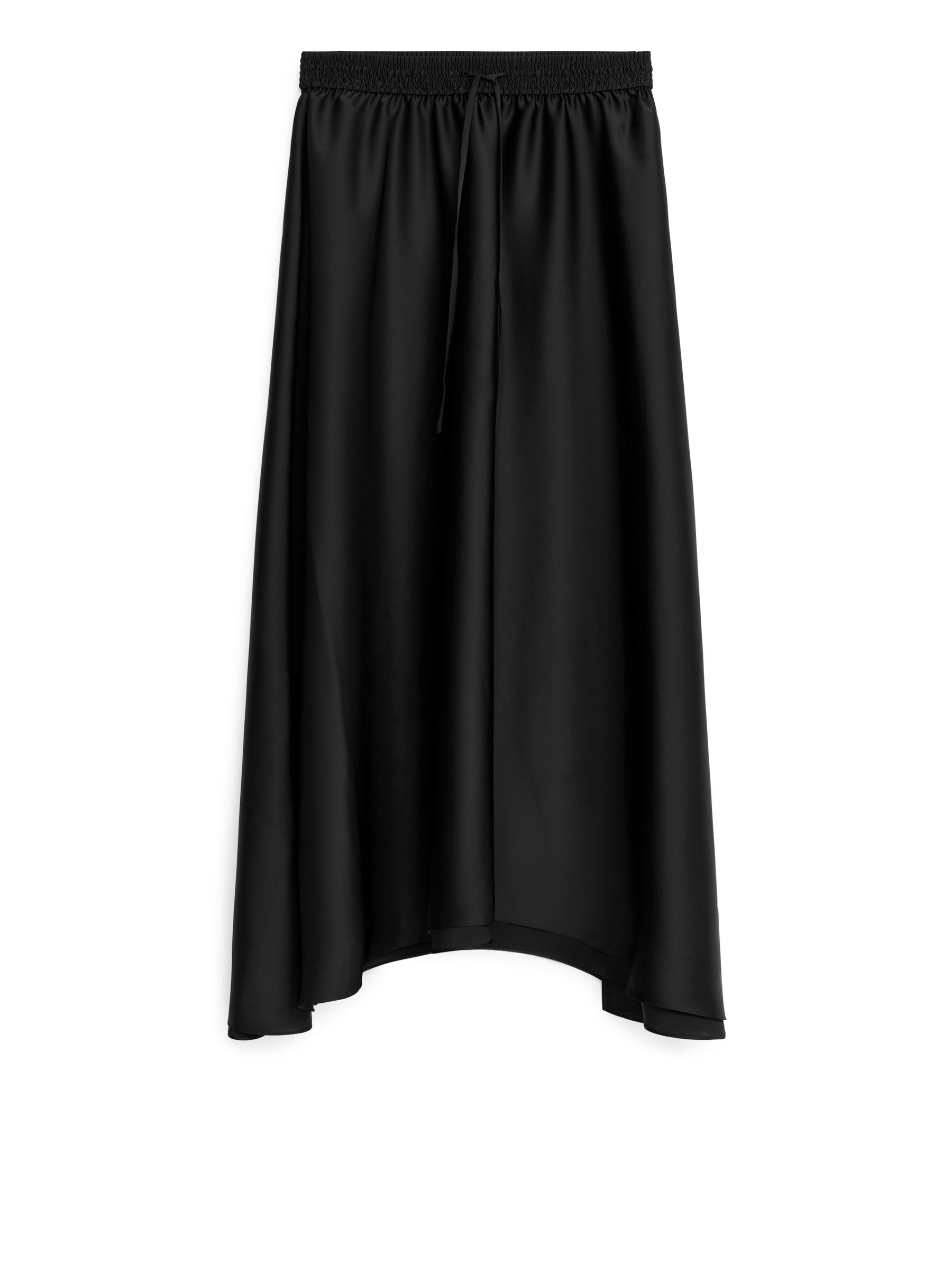 Midi Satin Skirt – Black – Women – ARKET GB | Arket UK