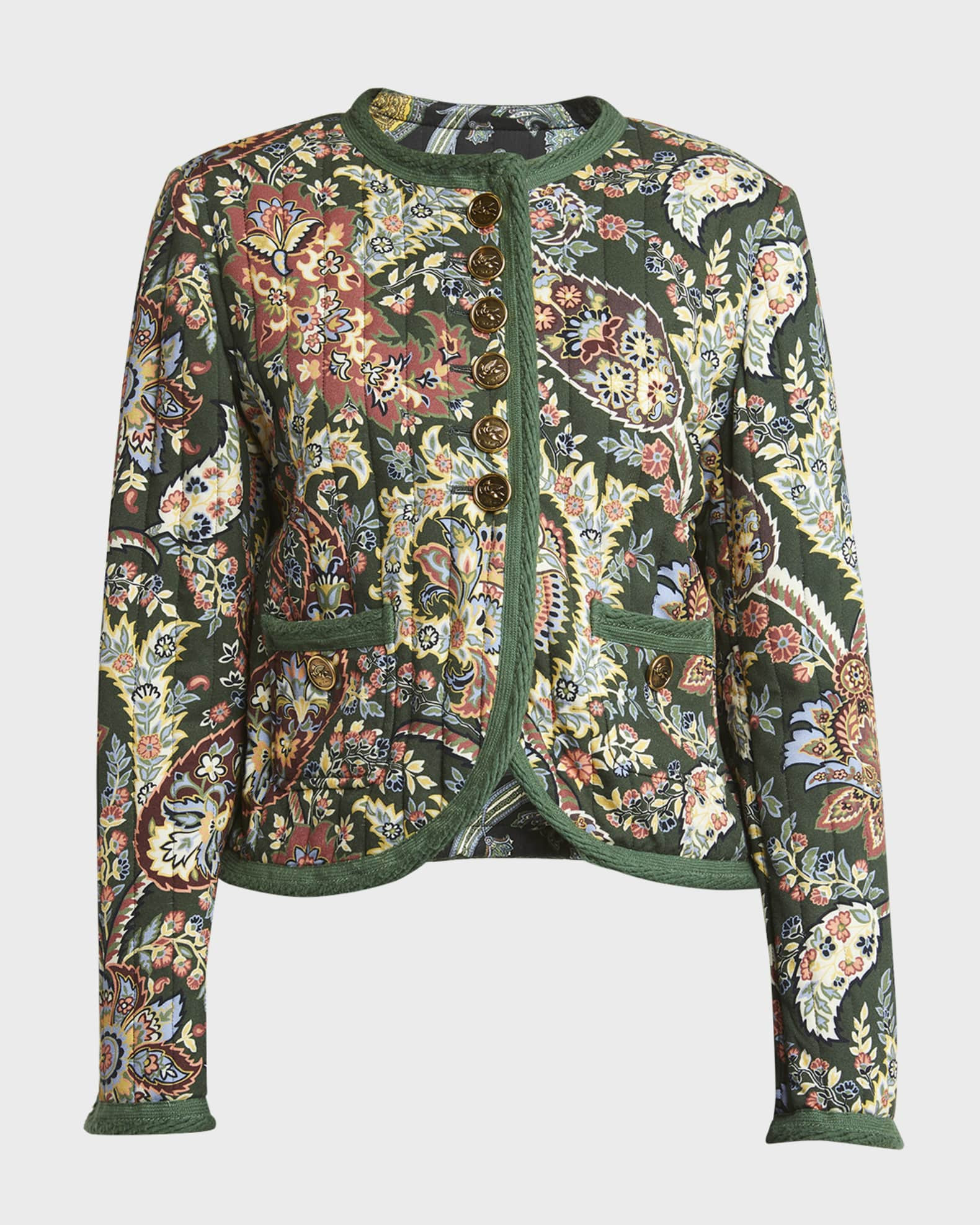Etro Blossom Paisley Quilted Jacket | Neiman Marcus