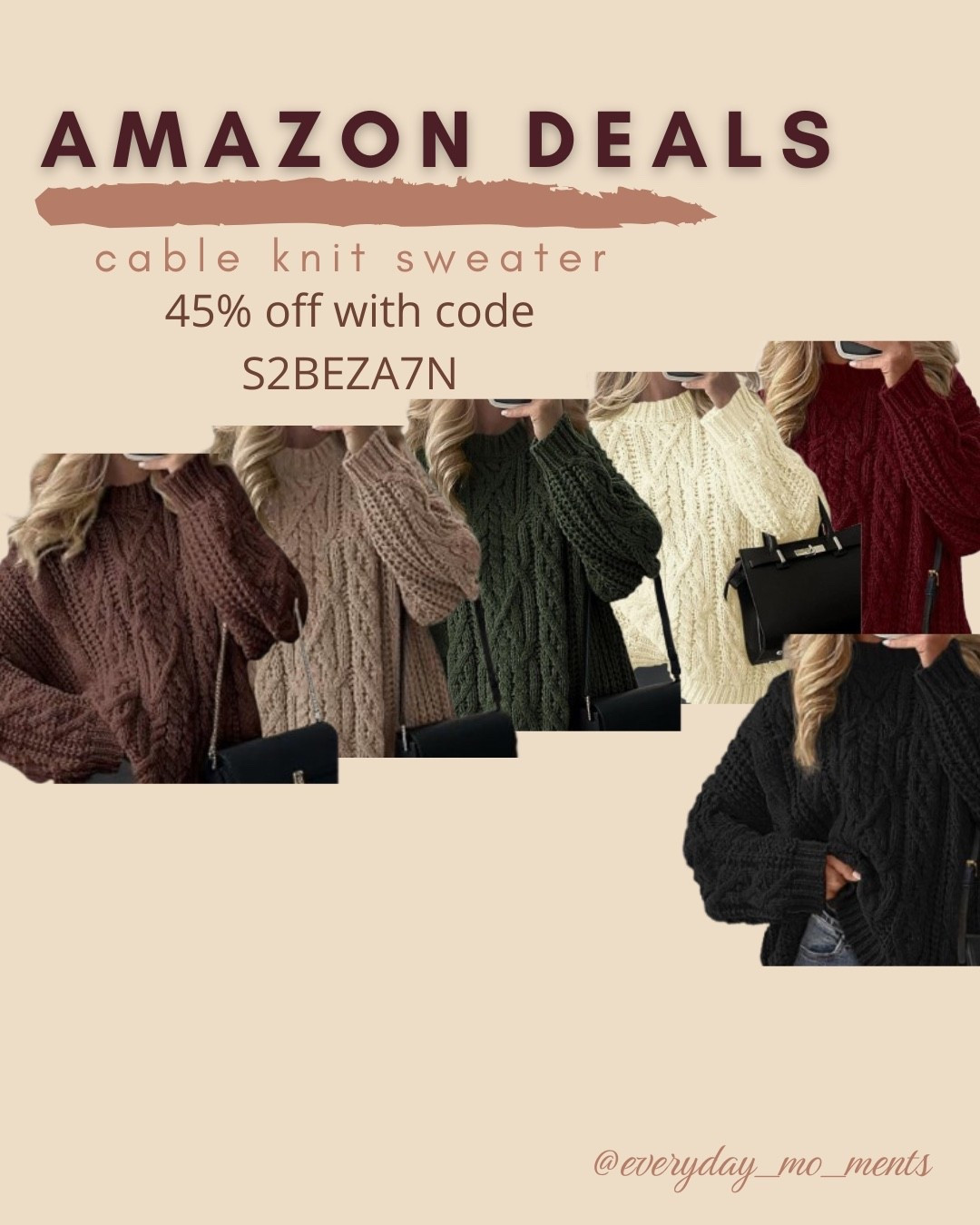 $17 ends 8/19

Amazon fashion
Amazon deals
Cable knit sweater

#LTKSaleAlert