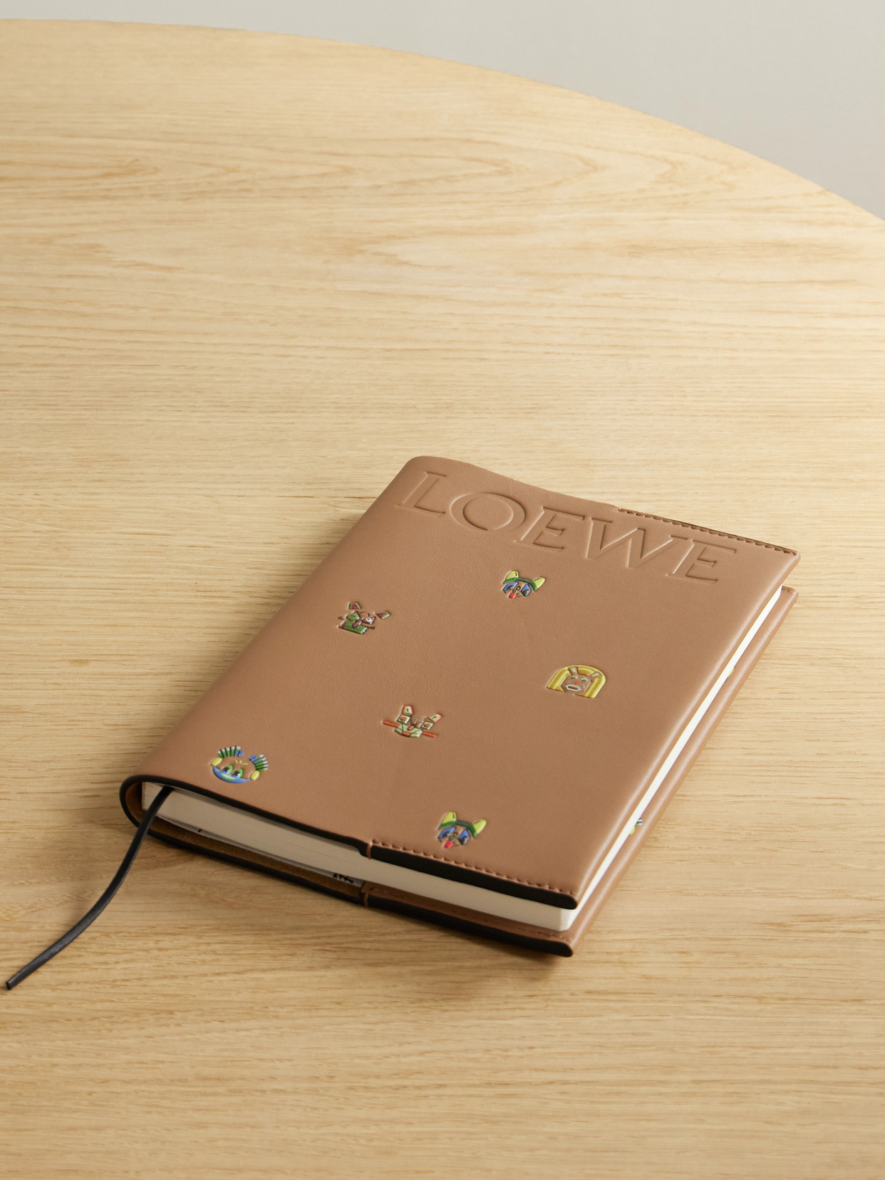 LOEWE - + Louis Wain Logo-debossed Printed Leather Notebook - Neutrals | NET-A-PORTER (US)