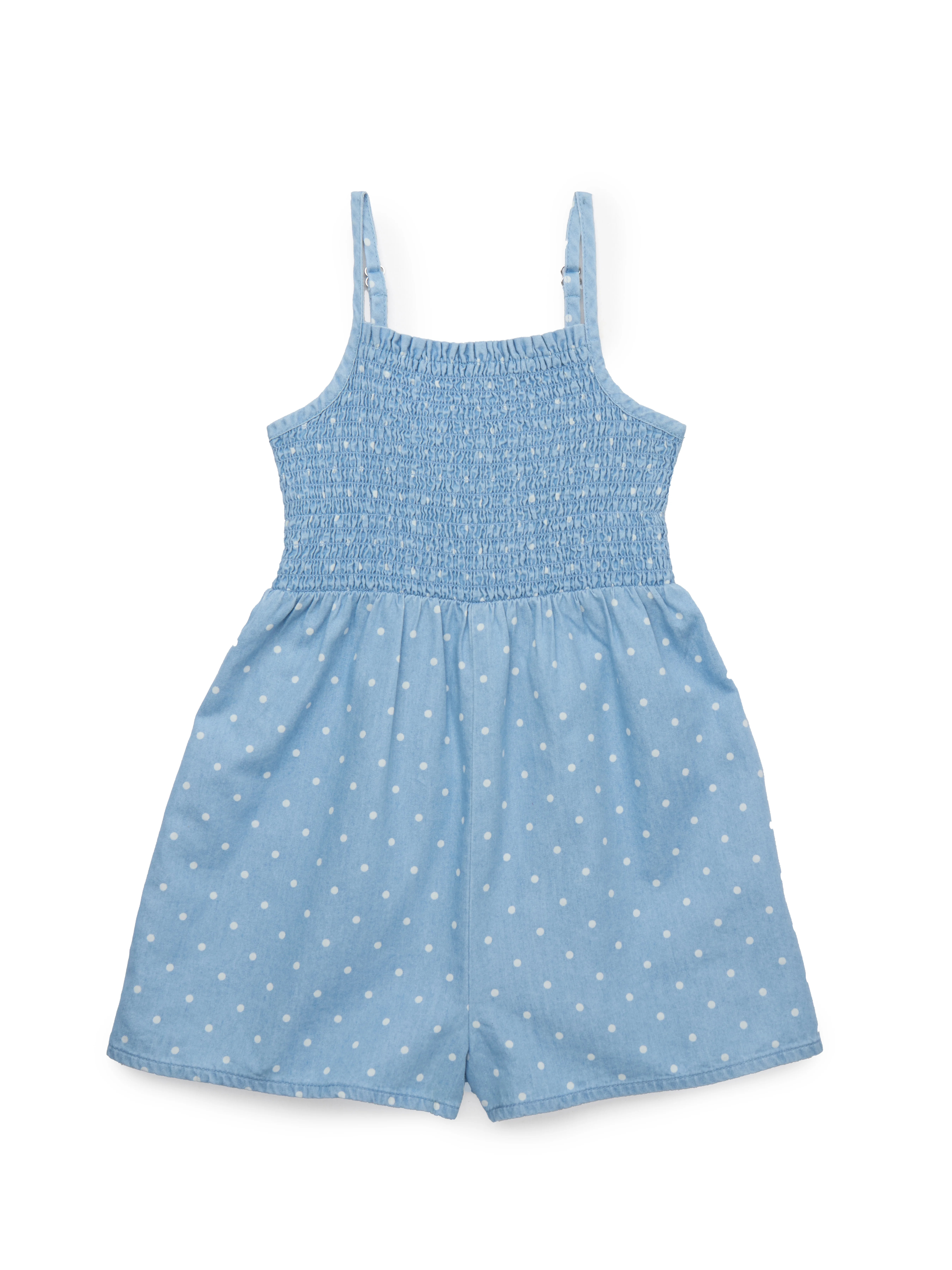 Wonder Nation Girls Smocked Romper, Sizes 4-18 & Plus | Walmart (US)