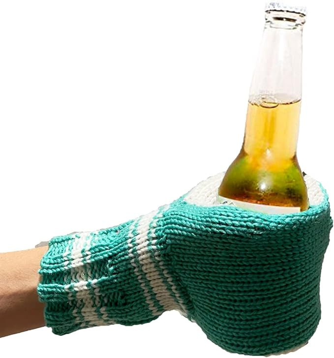 Suzy Beer Mitt, Knit Mitt Beverage Insulating Beer Glove Keeps Your Drink Cold and Your Hand Warm | Amazon (US)