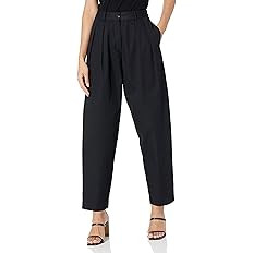 The Drop Women's Sharon Loose Fit Pleated Pants, Capers olive | Amazon (US)