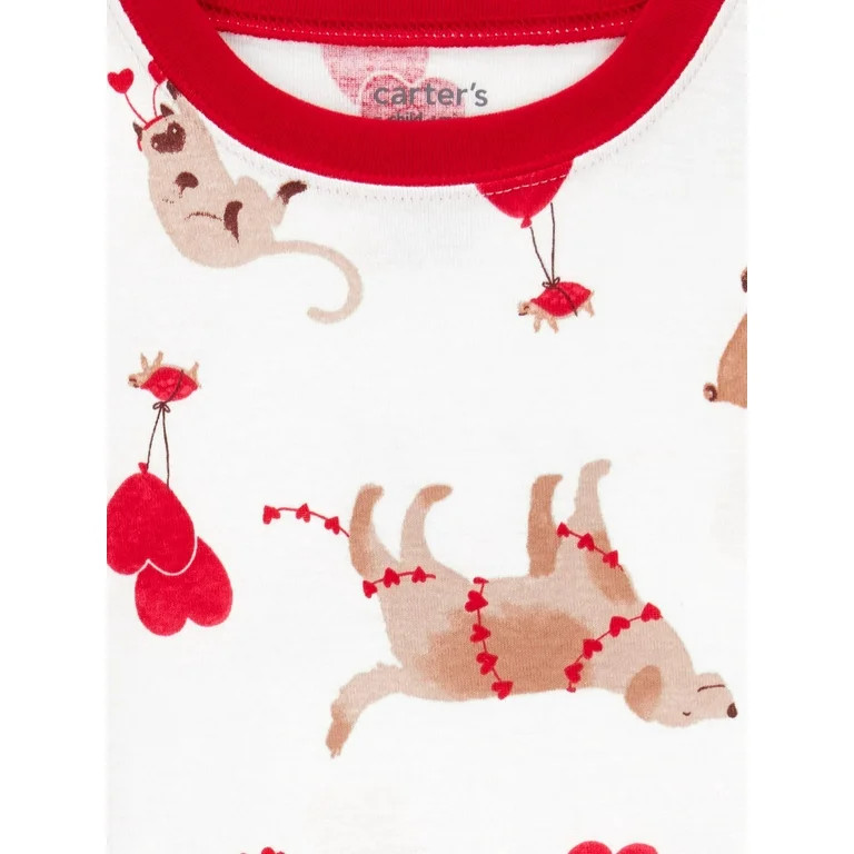 Carter's Child of Mine Toddler Valentine's Day Pajamas Set, 2-Piece, Sizes 12M-5T | Walmart (US)