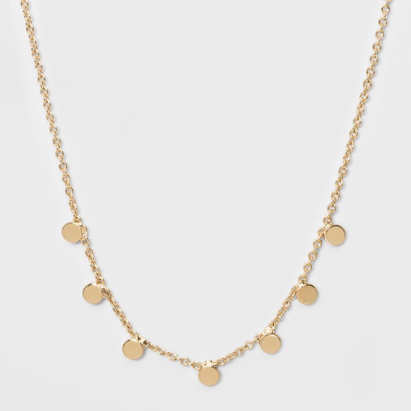 Small Circle Pendent Necklace - A New Day™ Gold | Target