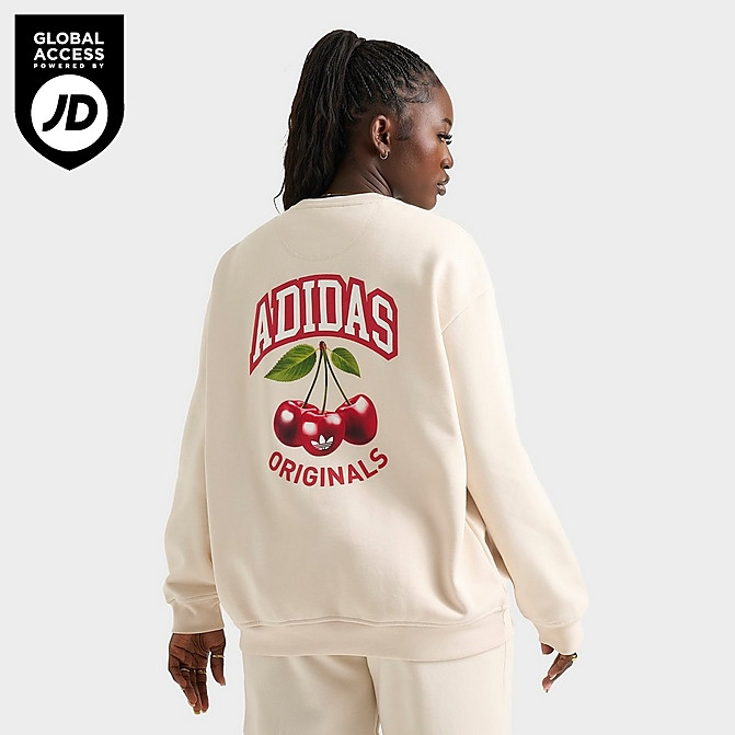 Women's adidas Originals Cherry Oversized Crewneck Sweatshirt | JD Sports (US)