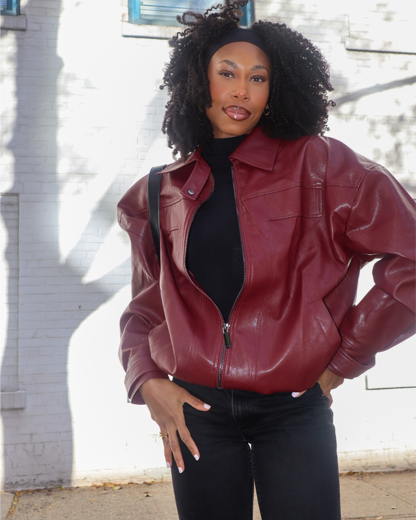 Cold-weather fall outfit 🤎 
Cozy layers, leather jacket, and my go-to turtleneck look. Linking this oversized burgundy leather jacket + similar pieces/fall staples for your wardrobe. 

fall outfit details • cozy fall layers • leather jacket look • turtleneck essentials • cold weather style • everyday fall outfit • fall fashion finds fall outfit details


#LTKootd #LTKTall