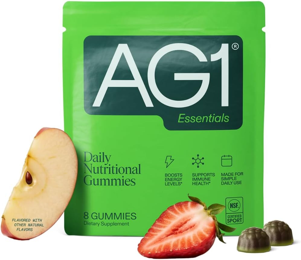 AG1 Essentials Daily Nutritional Gummies, Vitamins, Prebiotics & Greens | Orchard Blend (30 Daily Packs) | Amazon (US)