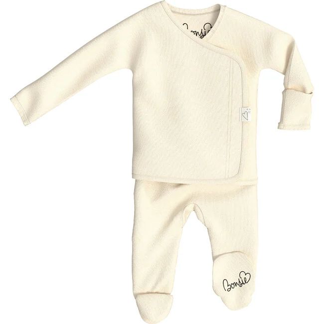 Bonsie Baby Footie, Oat (Beige, Size New Born) | Maisonette | Maisonette