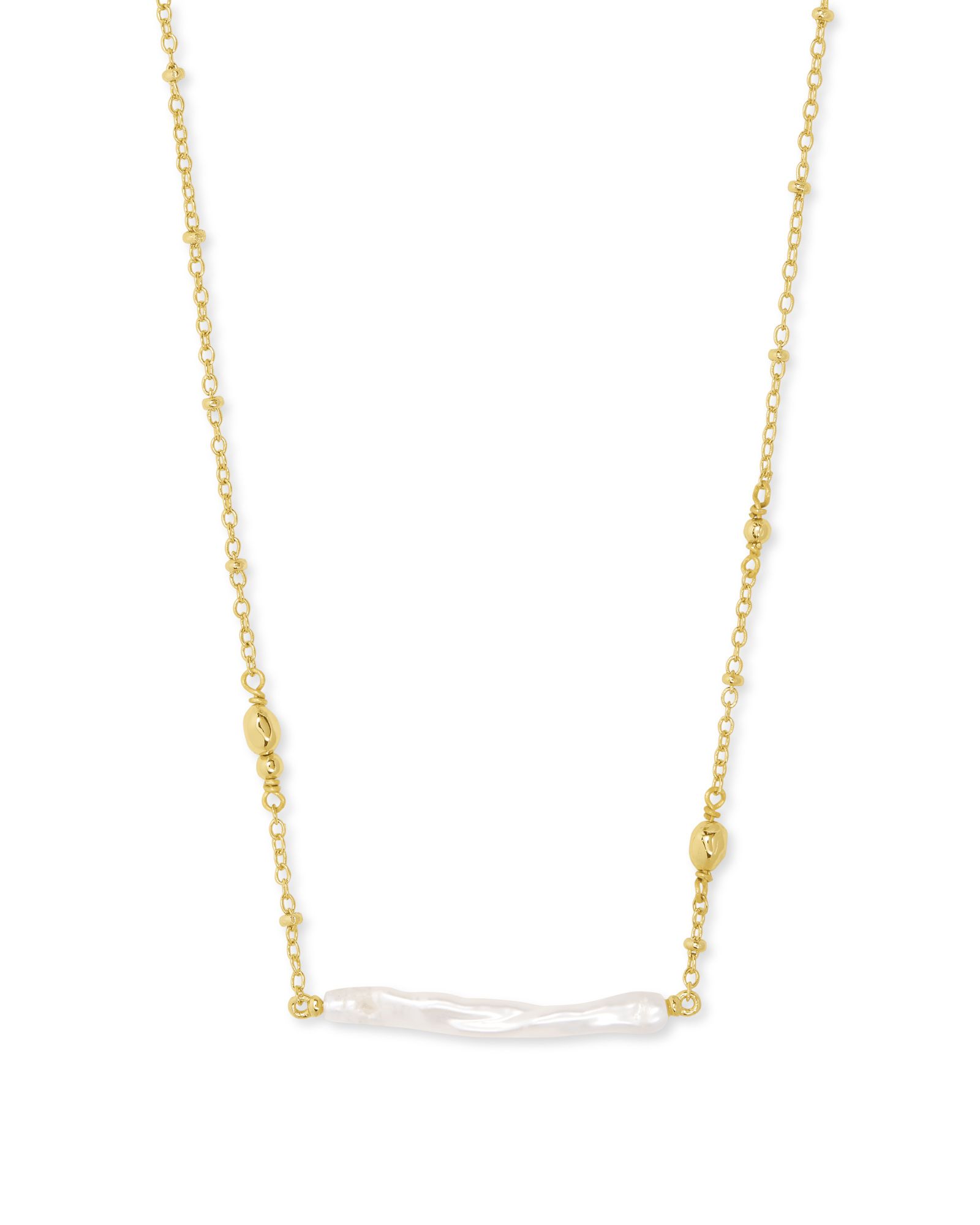 Eileen Gold Pendant Necklace in White Pearl | Kendra Scott
