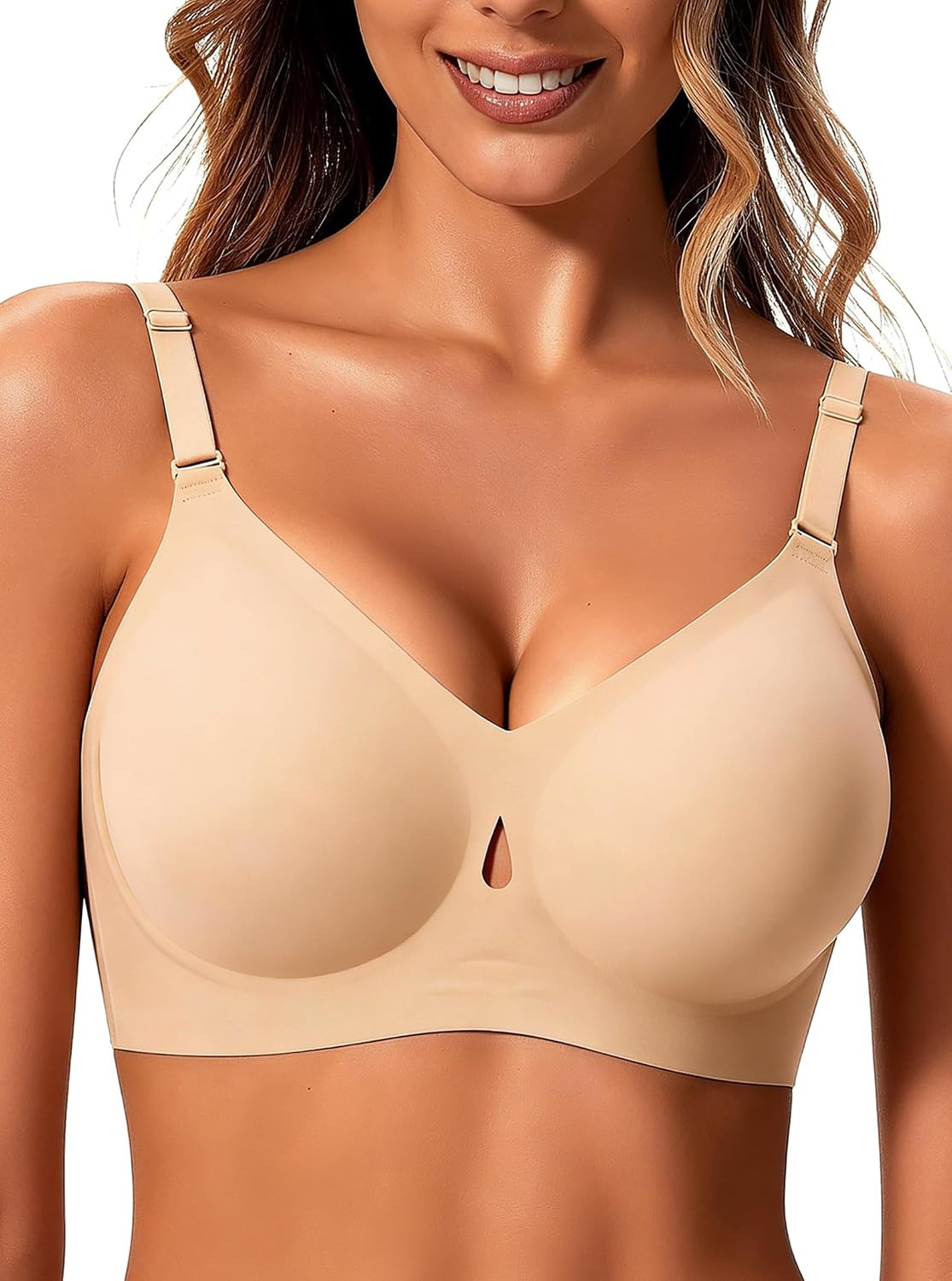 Sexy Jelly Push Up Wireless Bras for Women Everyday No Underwire Bralettes | Amazon (US)