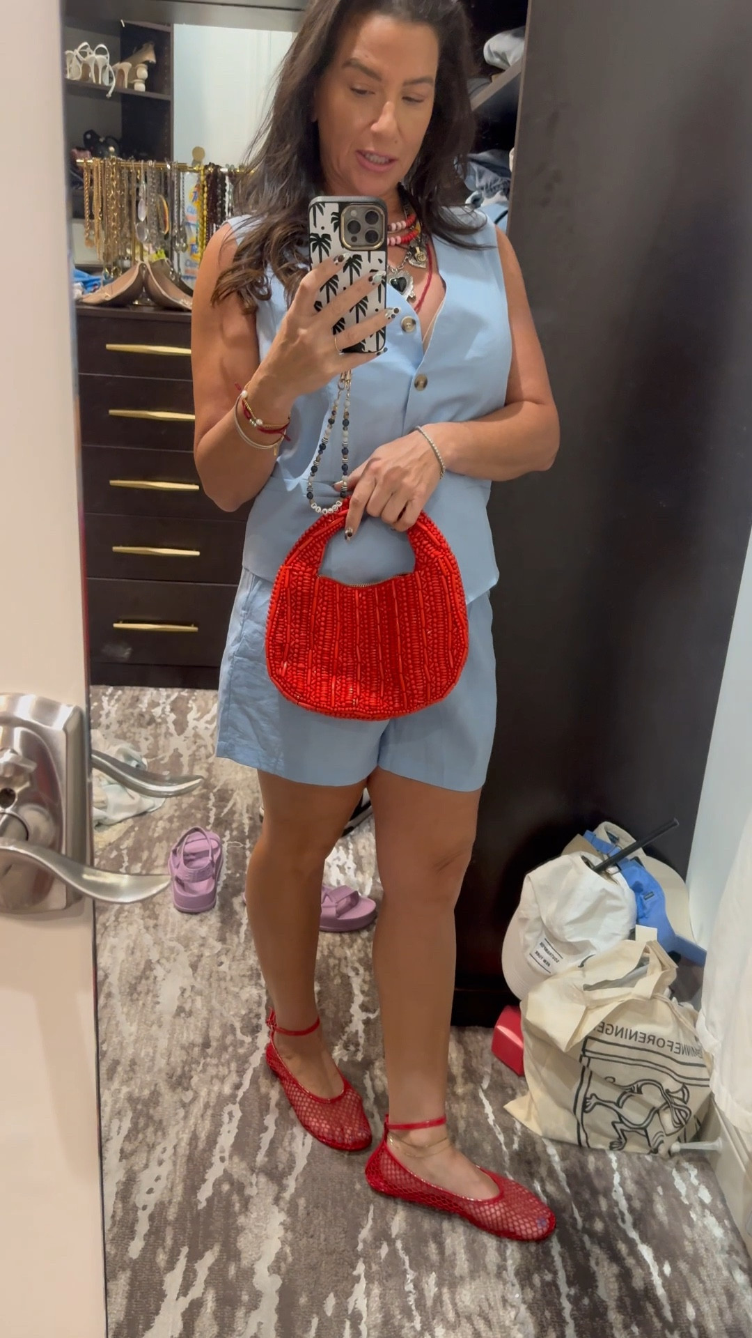 🩵❤️🩵❤️love light blue and red. An unexpected color combo can elevate any mood! 

#LTKStyleTip #LTKTravel