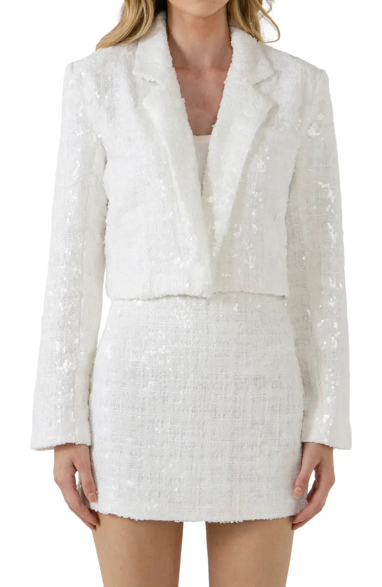 Sequined Crop Blazer | Nordstrom