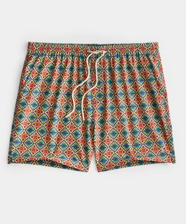5" Montauk Swim Short in Amalfi Floral | Todd Snyder