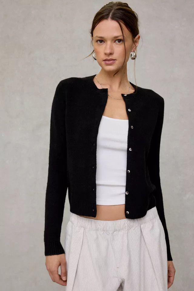 BDG So Soft Cardigan in Brown, Women's at Urban Outfitters | Urban Outfitters (US and RoW)