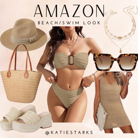 Love this neutral beach / swim look from Amazon!

#LTKstyletip #LTKover40 #LTKswim