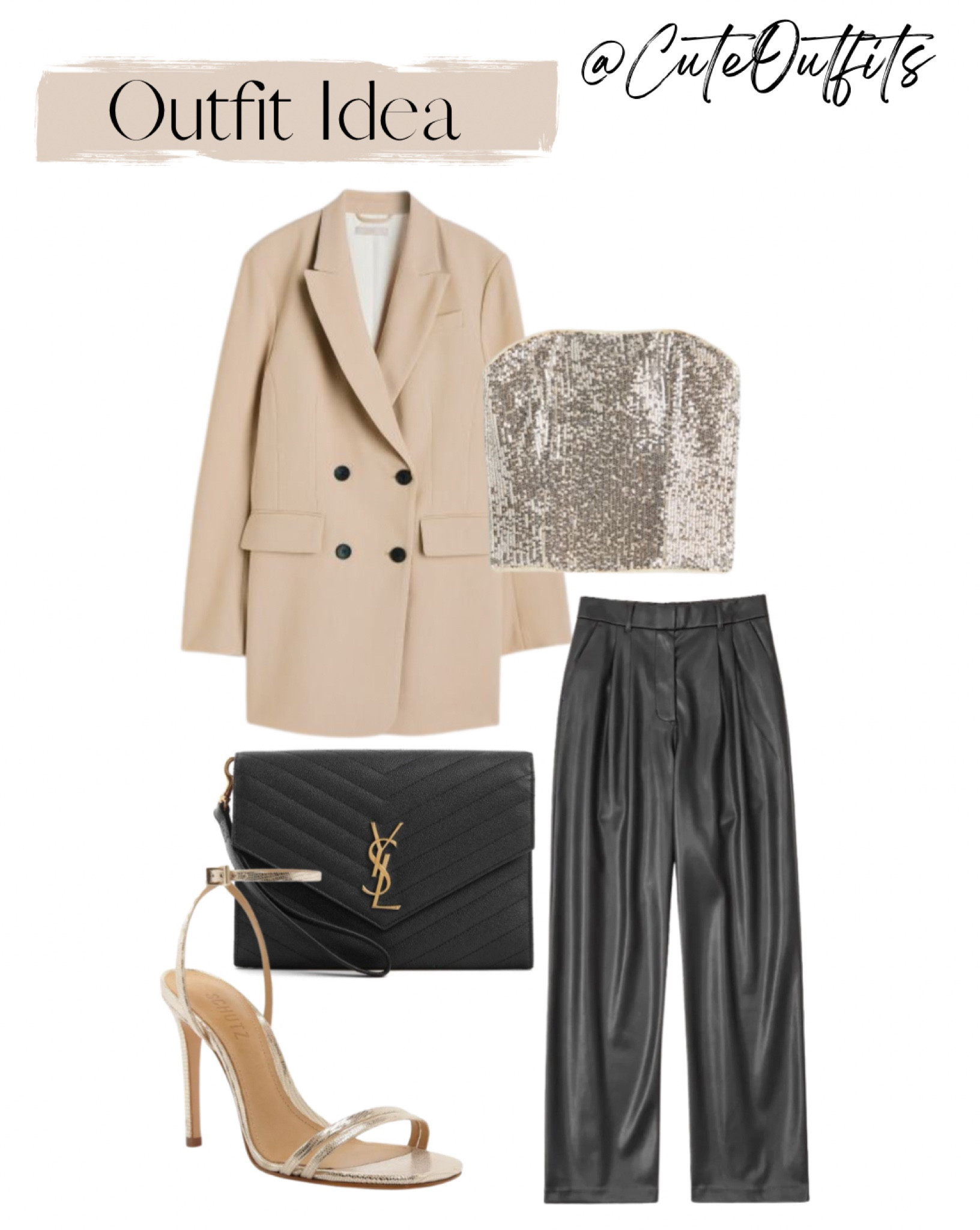 Holiday outfit
Beige blazer
Gold sequin top
Leather pants
Gold sandals


#LTKSeasonal #LTKHoliday #LTKshoecrush