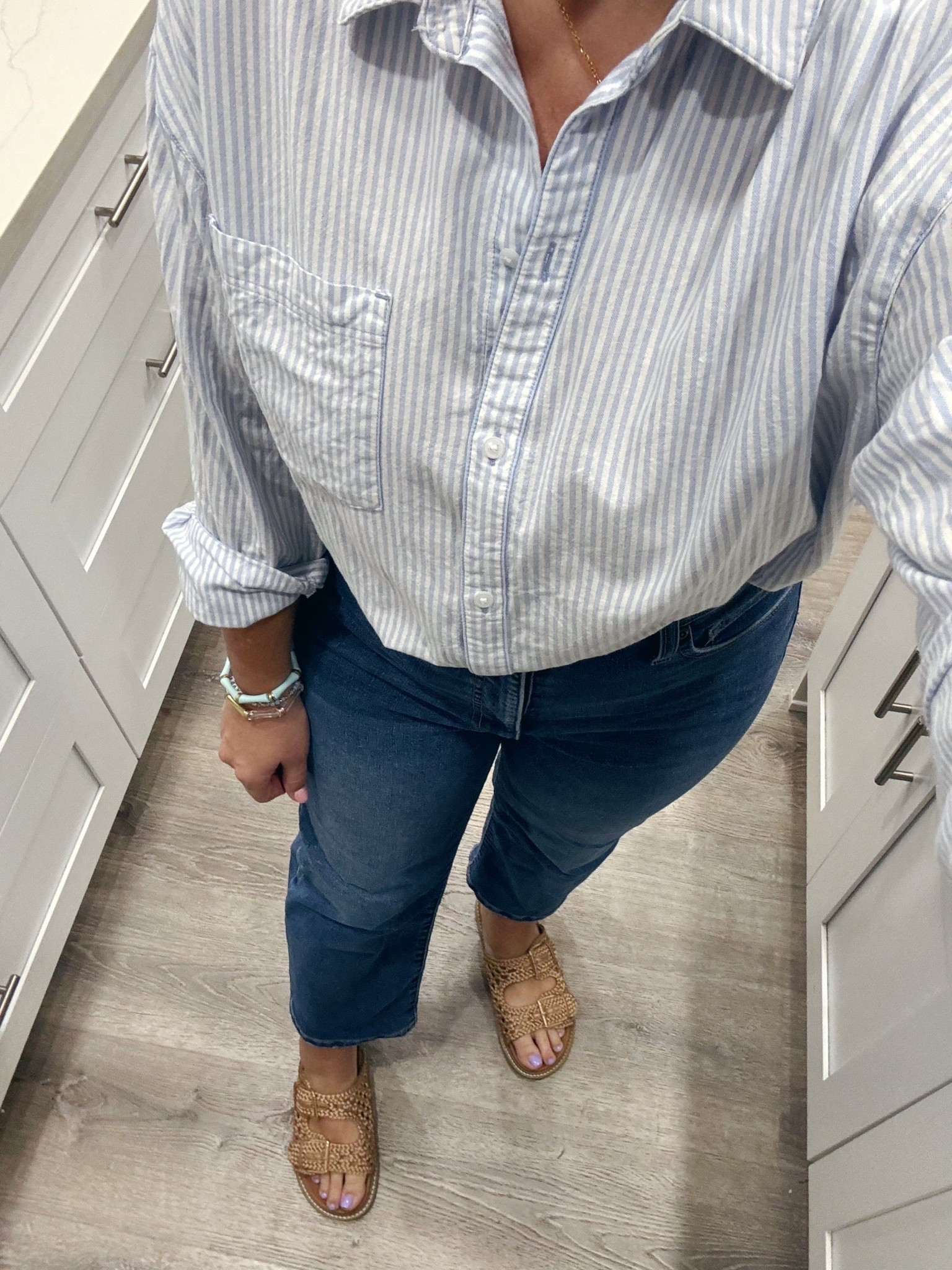 outfit repeater over here & loving it! This button down is SO soft and cute! 💙🫶🏻

Medium- tts 

#LTKSaleAlert #LTKMidsize #LTKStyleTip