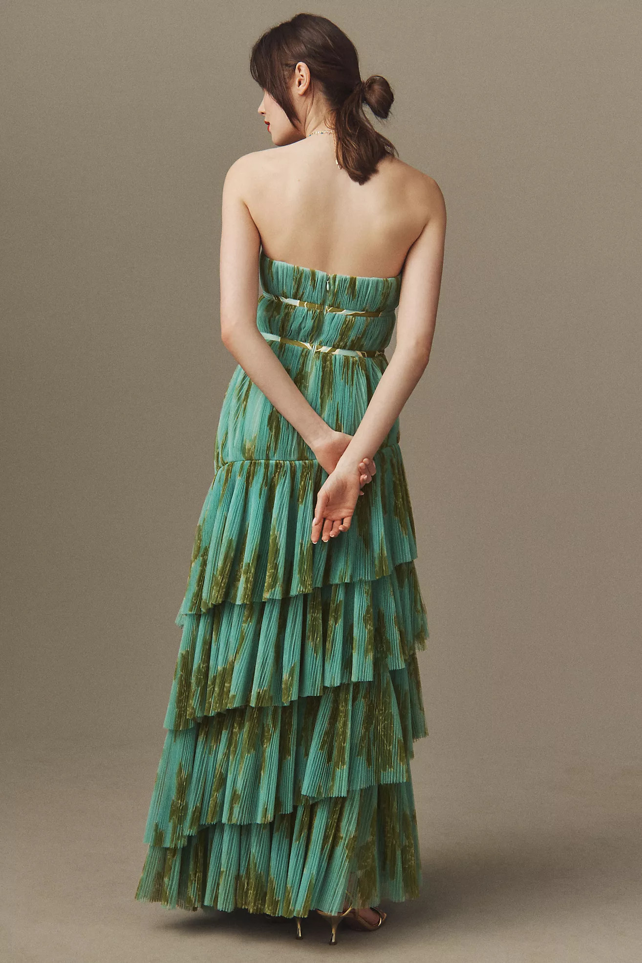Hutch Lanza Strapless Tiered Ruffle Maxi Dress | Anthropologie (US)