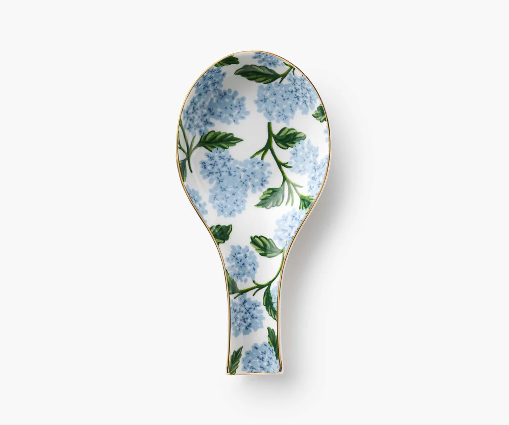 Porcelain Spoon Rest - Hydrangea | Rifle Paper Co.