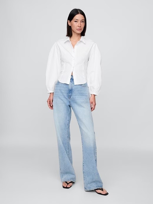 White button down shirt with wide leg pants will be my jam all season. 

#LTKSeasonal
