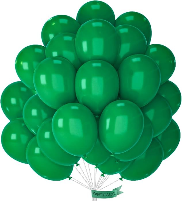 PartyWoo Dark Green Balloons 100pcs 12 Inch Emerald Hunter Forest Green Balloons for Wedding Boy ... | Amazon (US)