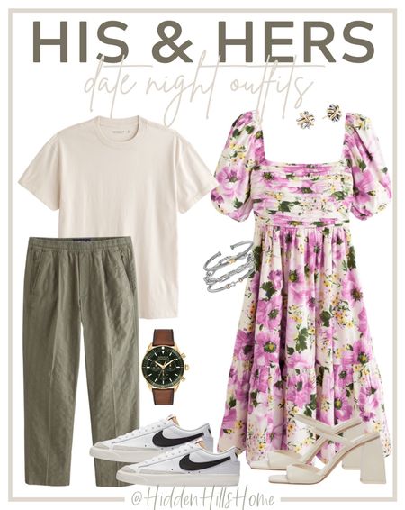 Spring outfits, his and hers spring outfits, date night outfit inspo, mens style, Abercrombie #spring #datenight 

#LTKstyletip #LTKmens #LTKsalealert