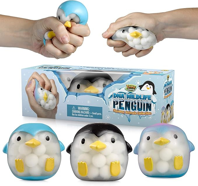 DNA Balls Penguin Stress Balls by YoYa Toys (3-Pack) - Stimulating, Calming Squishy Sensory and F... | Amazon (US)