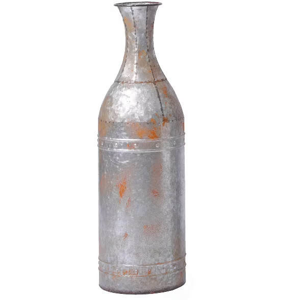 Vintiquewise Rustic Farmhouse Style Galvanized Metal Floor Vase Decoration | Target